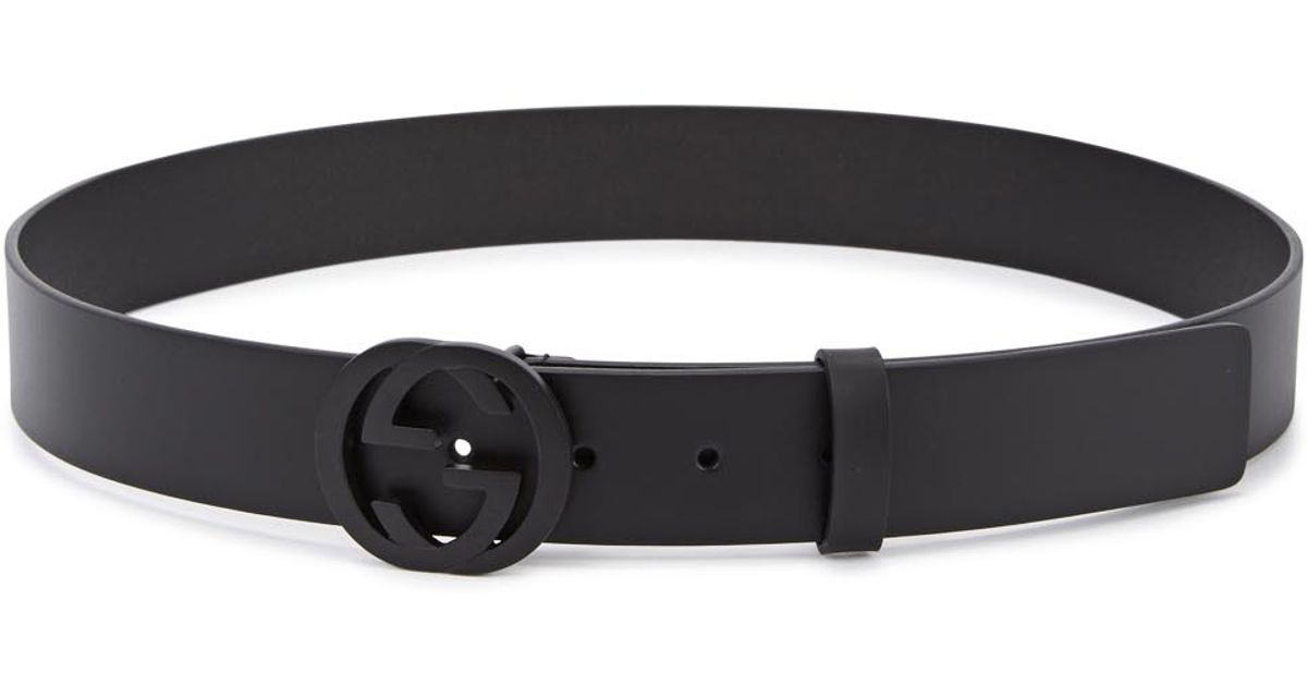 black gg gucci belt