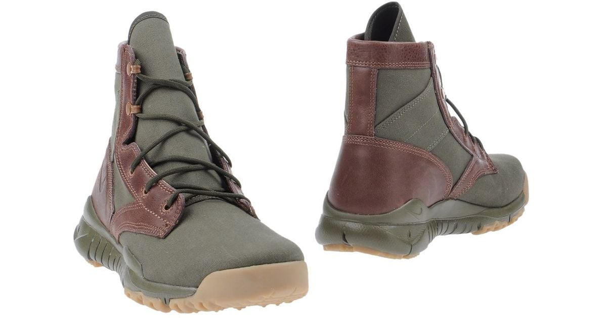 tan nike military boots