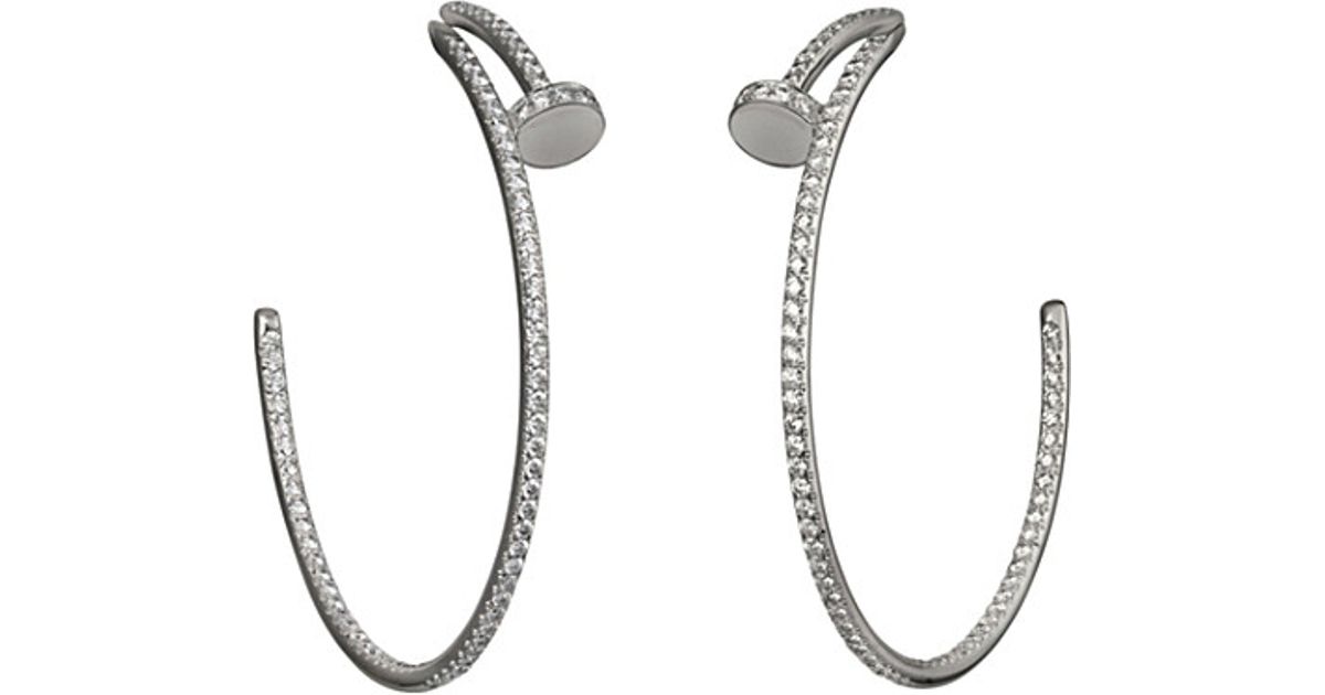 Cartier Juste Un Clou 18 Carat White Gold And Diamond Earrings Cartier Juste Un Clou 18 Carat White Gold And Diamond Earrings