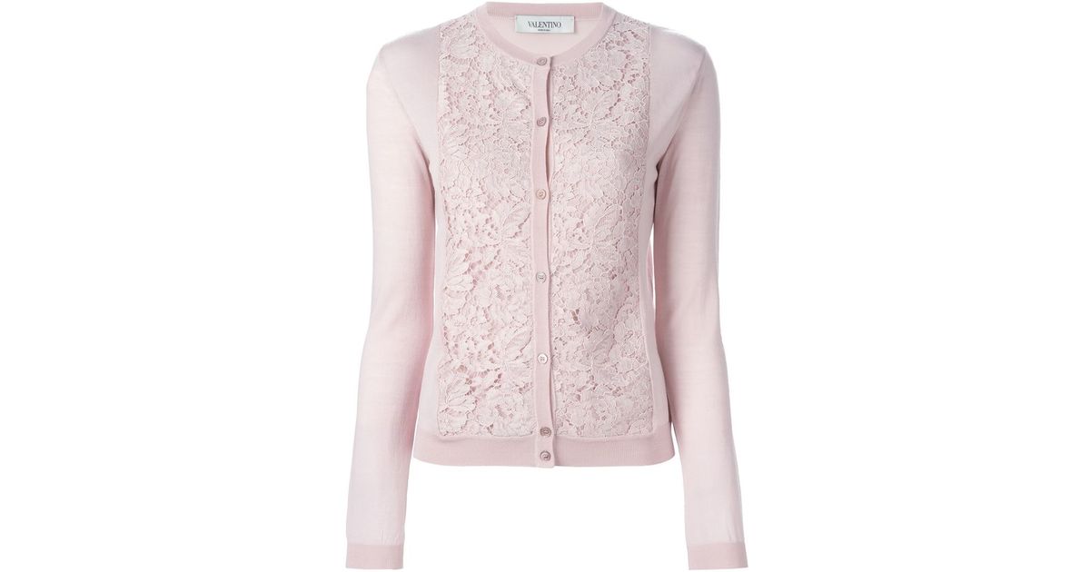 pink lace cardigan