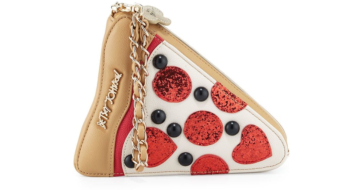 betsey johnson pizza wristlet