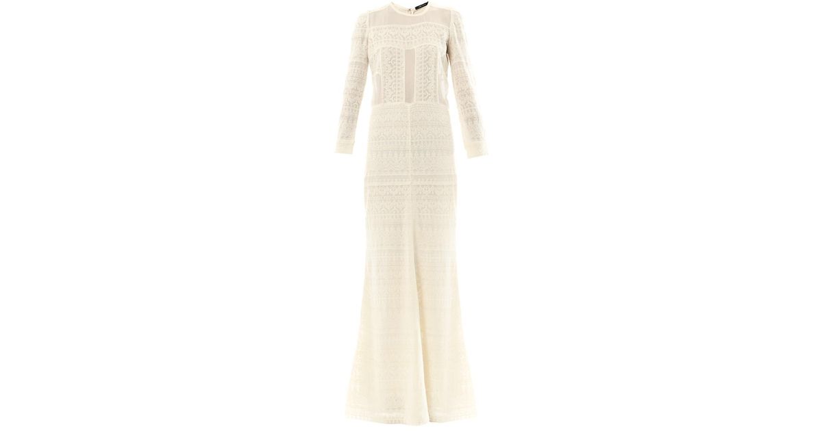 Isabel Marant Talma Embroidered Maxi Dress in White | Lyst