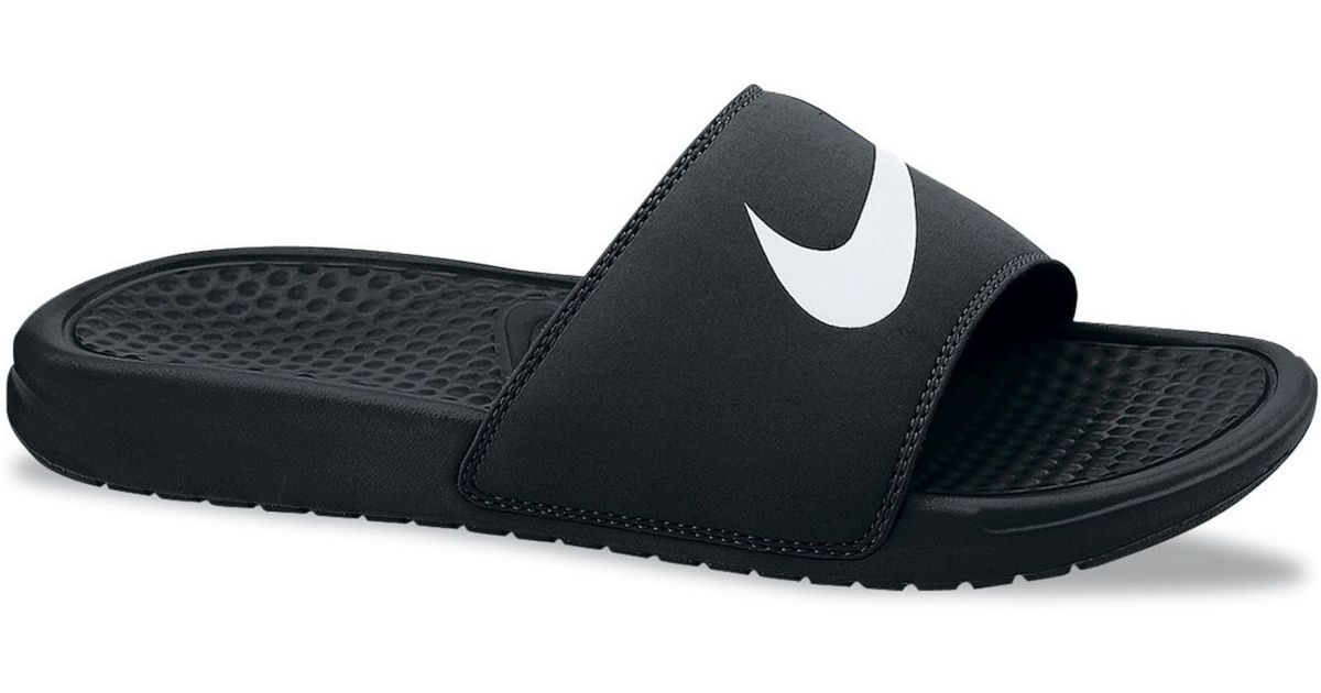 Nike Men's Benassi Swoosh Massage Slide Sandals From Finish Line in Black  for Men | Lyst
