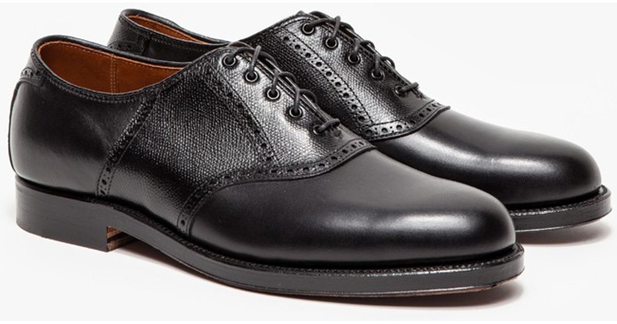 Alden Freeman Saddle Shoe in Black for Men | Lyst