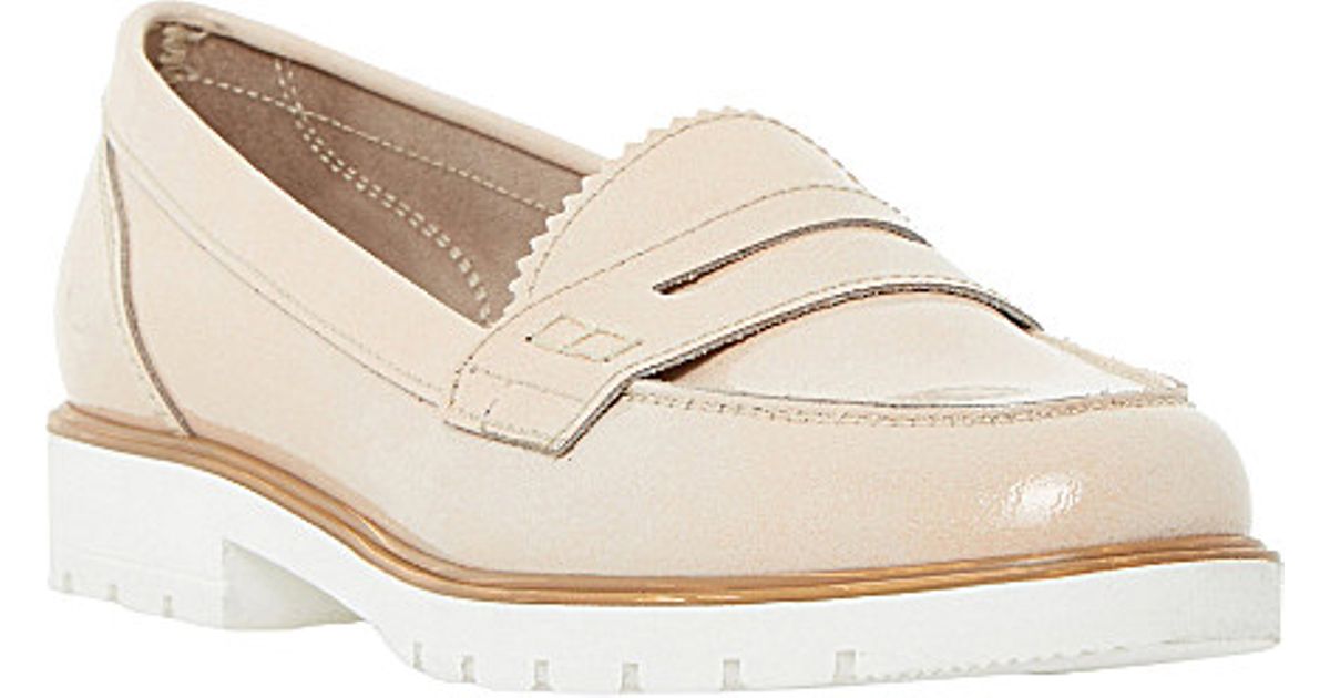 dune nude loafers