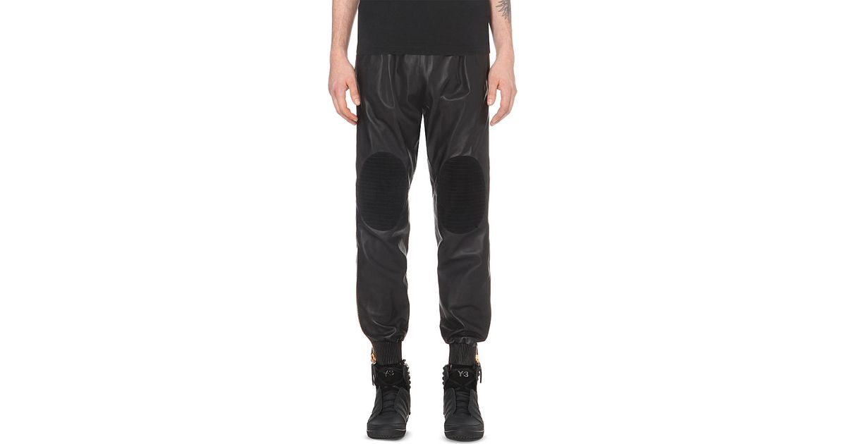 leather jogging bottoms