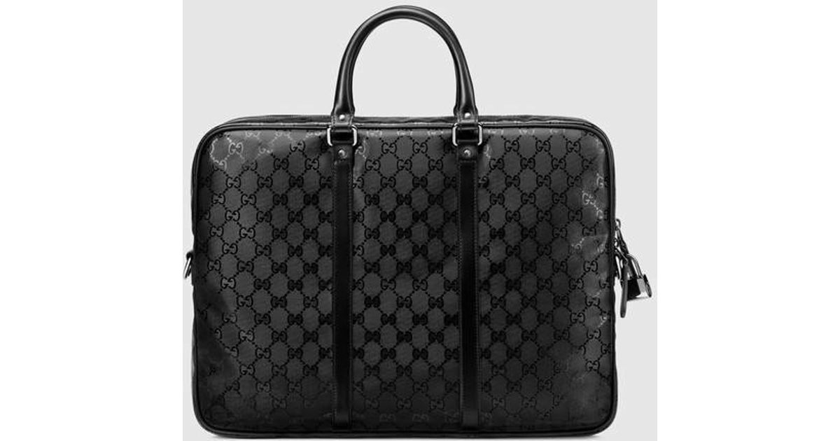 Gucci Gg Imprimé Briefcase in Black for 