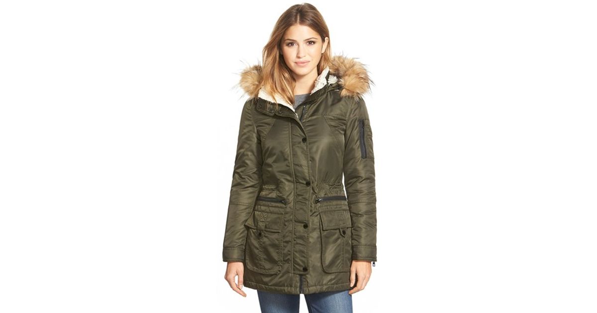 guess green parka