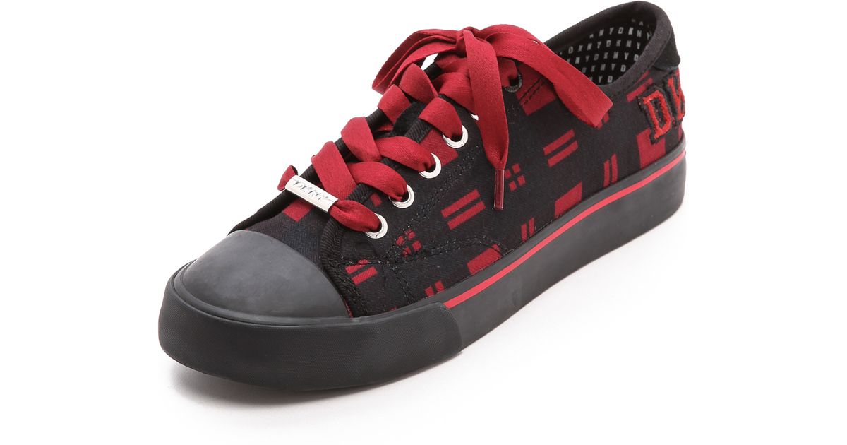 dkny red trainers