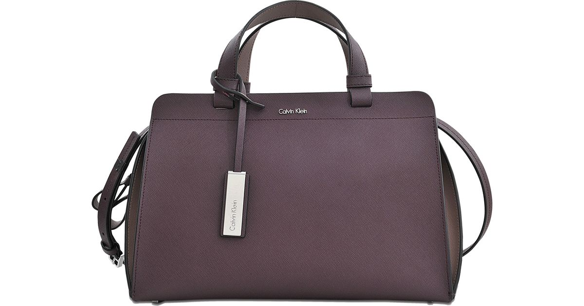 Lyst Calvin Klein Sofie Bowling Bag In Purple