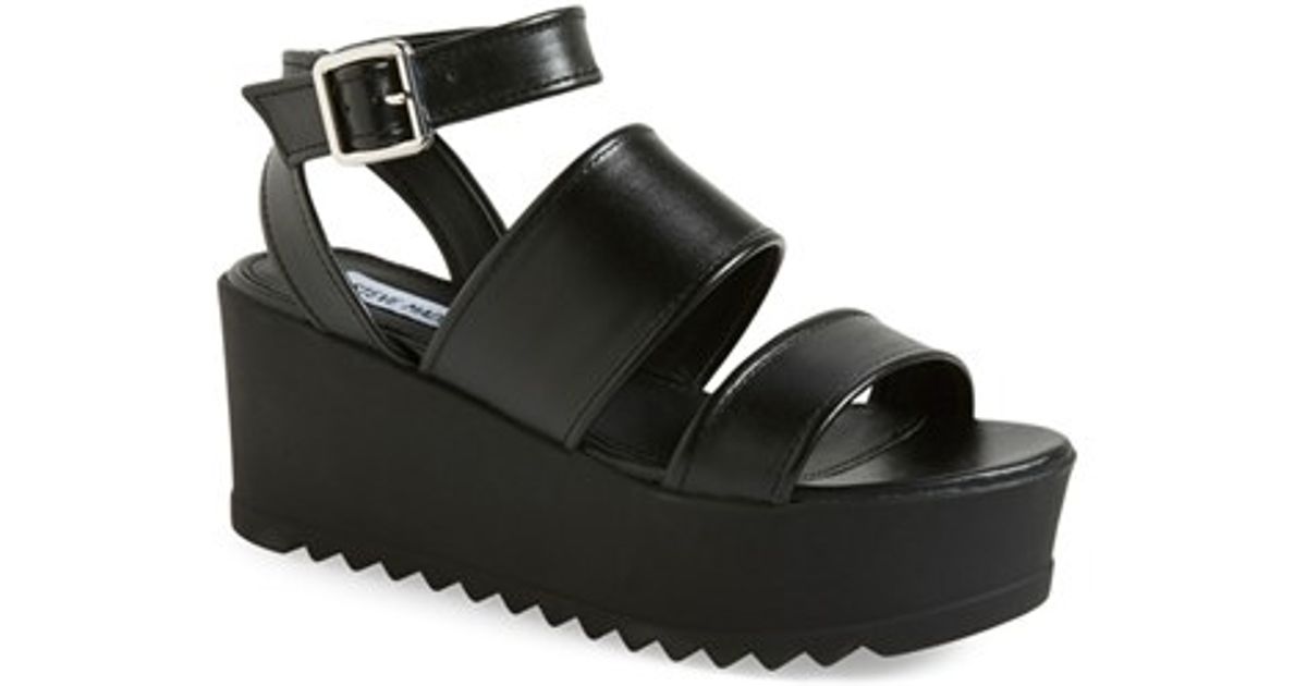 steve madden sandals black platform