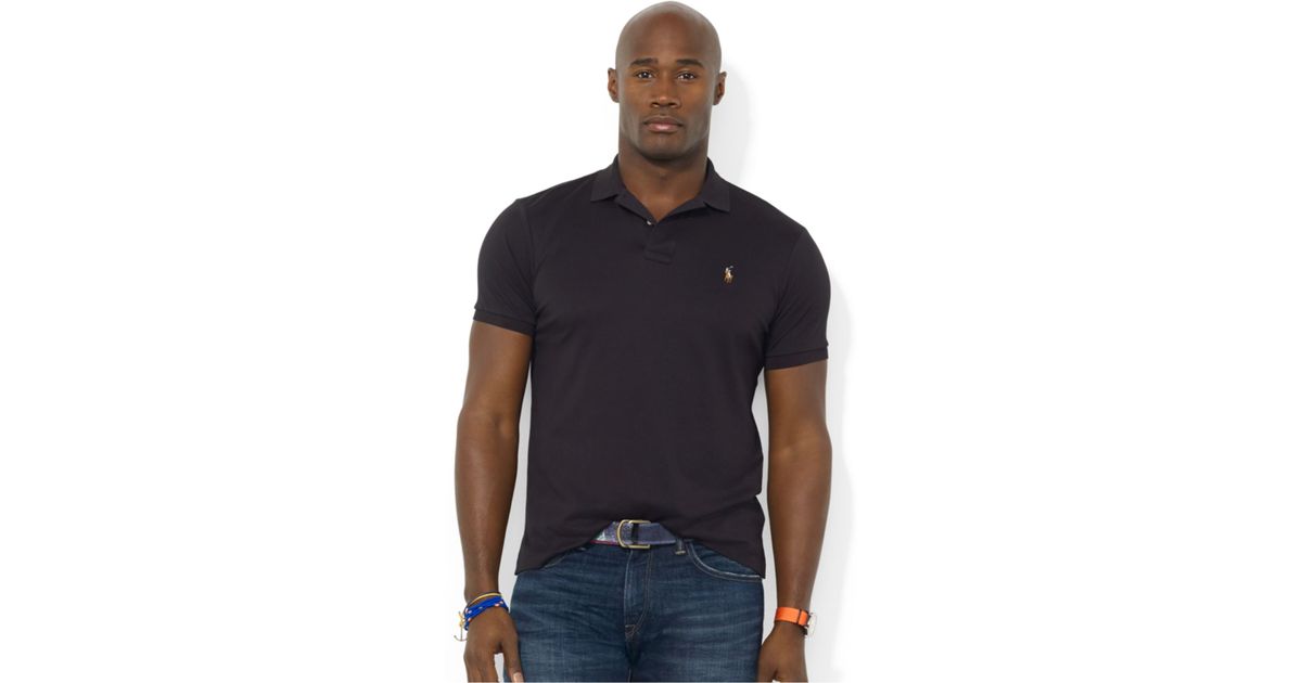 Polo ralph lauren Big And Tall Pima Soft-touch Interlock Polo in Black for  Men | Lyst