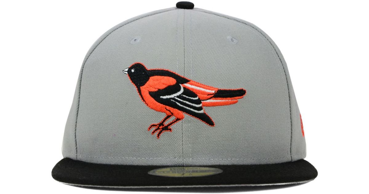 Men's Baltimore Orioles Mitchell & Ness Gray Cooperstown Collection Away  Snapback Hat