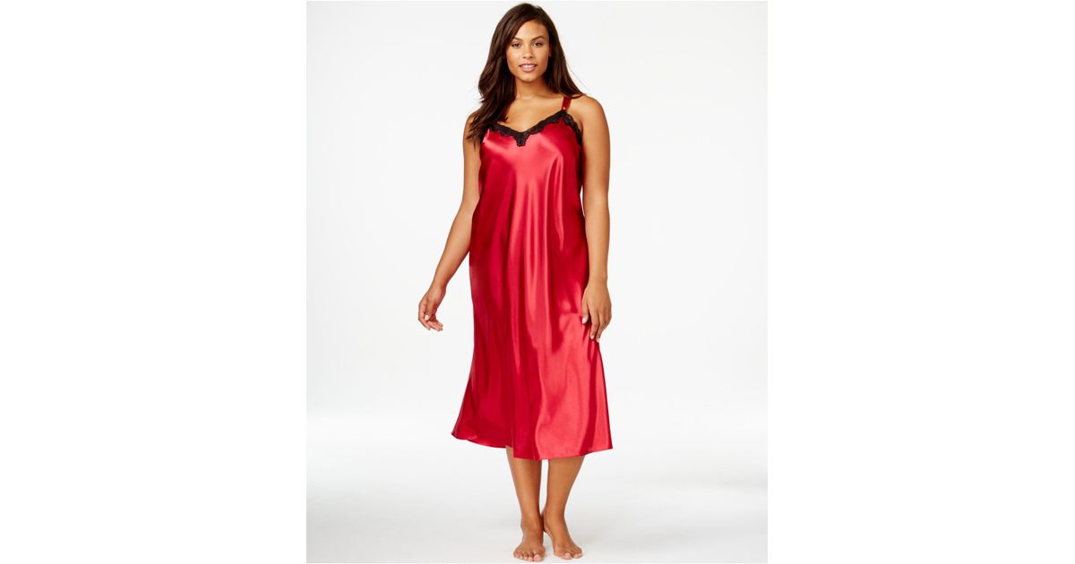 Plus size red 2025 nightgown
