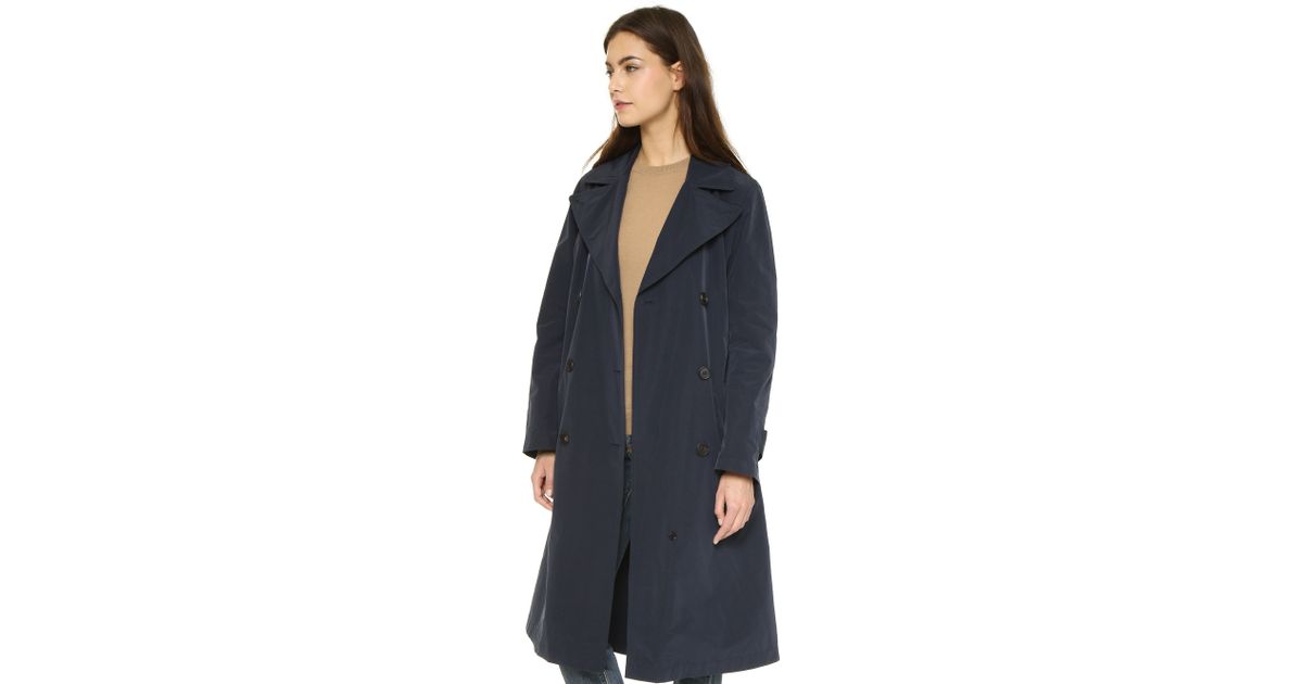 6397 Trench Coat - Navy in Blue | Lyst