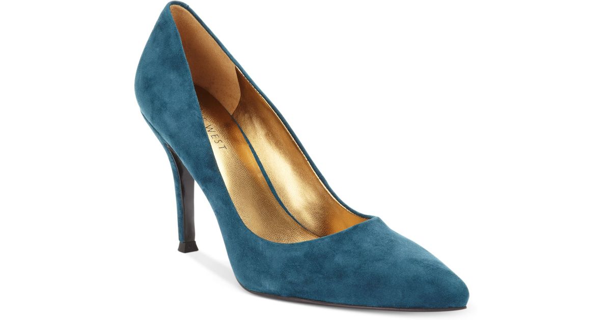 Nine West Suede Flax Pointed Toe Pumps 