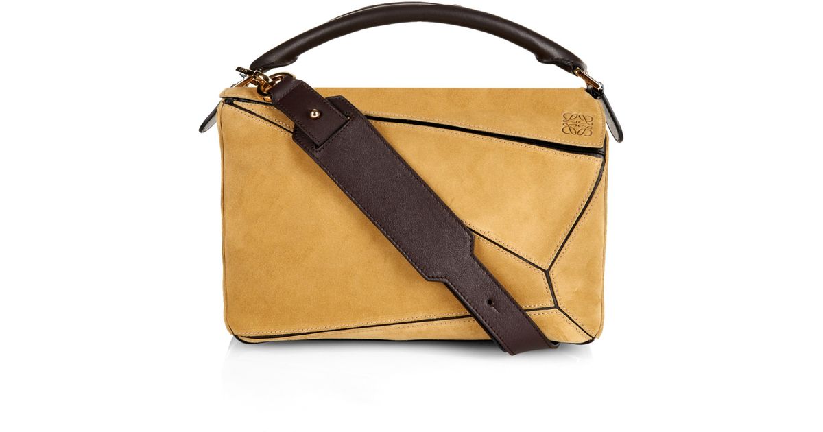 light tan suede bag