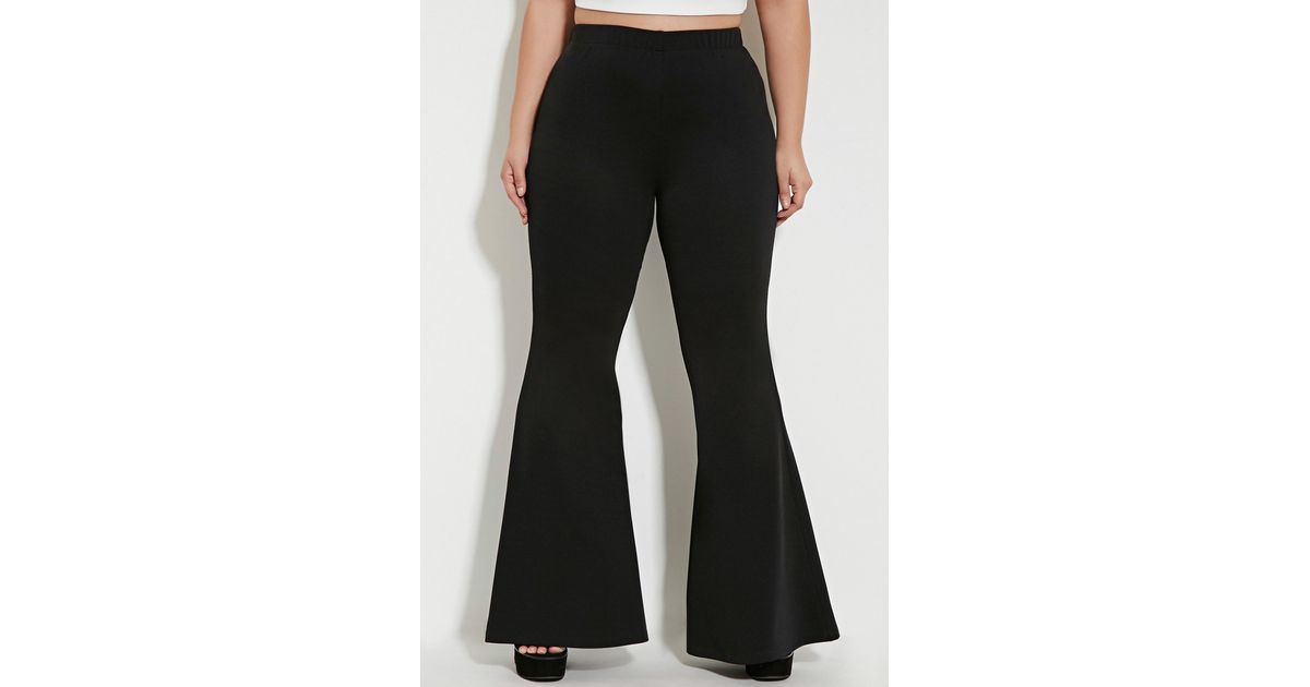 black plus size flare pants