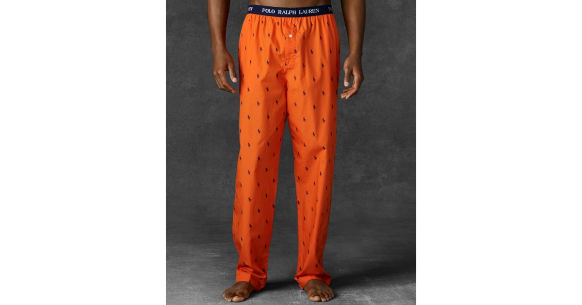 Ralph Lauren Polo Mens Polo Player Pants in Orange for Men | Lyst