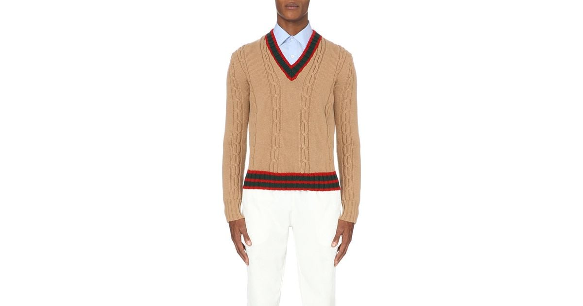 gucci v neck jumper