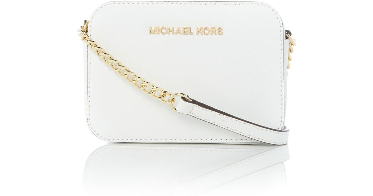 small white michael kors purse