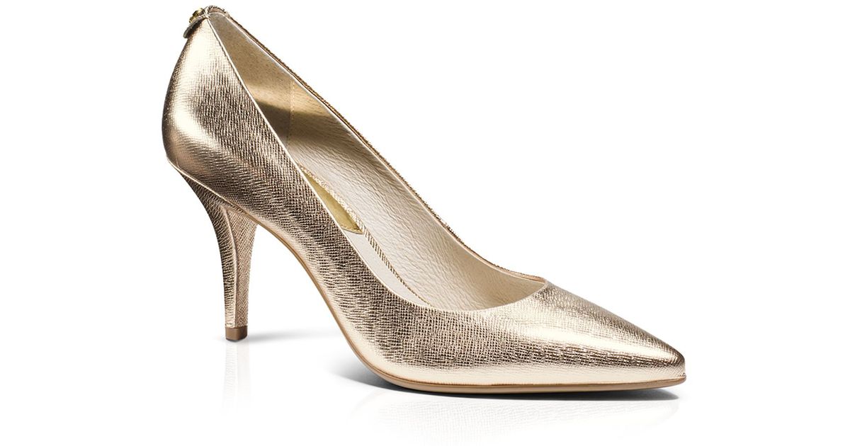 michael kors gold glitter pumps