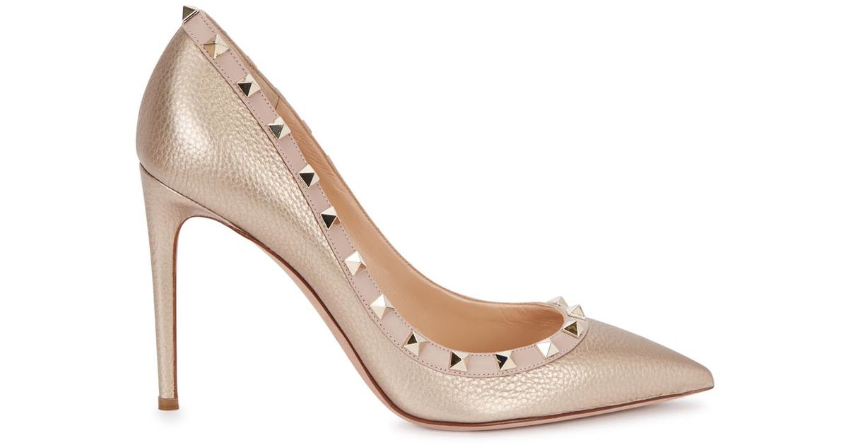 valentino gold pumps