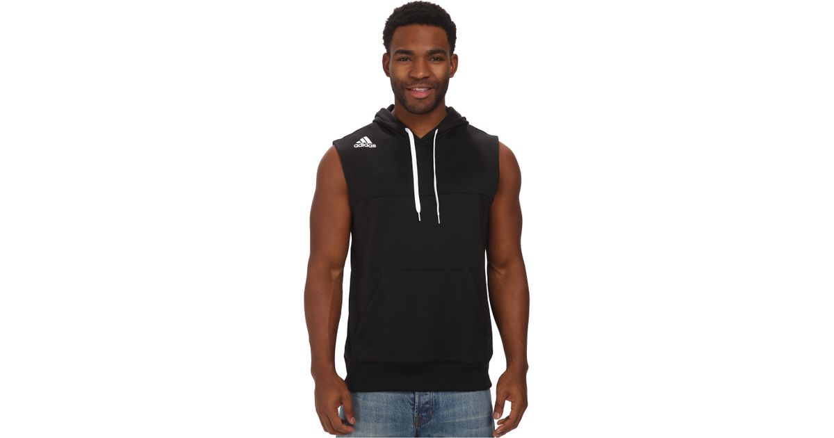 adidas Team Speed Sleeveless Hoodie in Black/Black (Black) for Men | Lyst