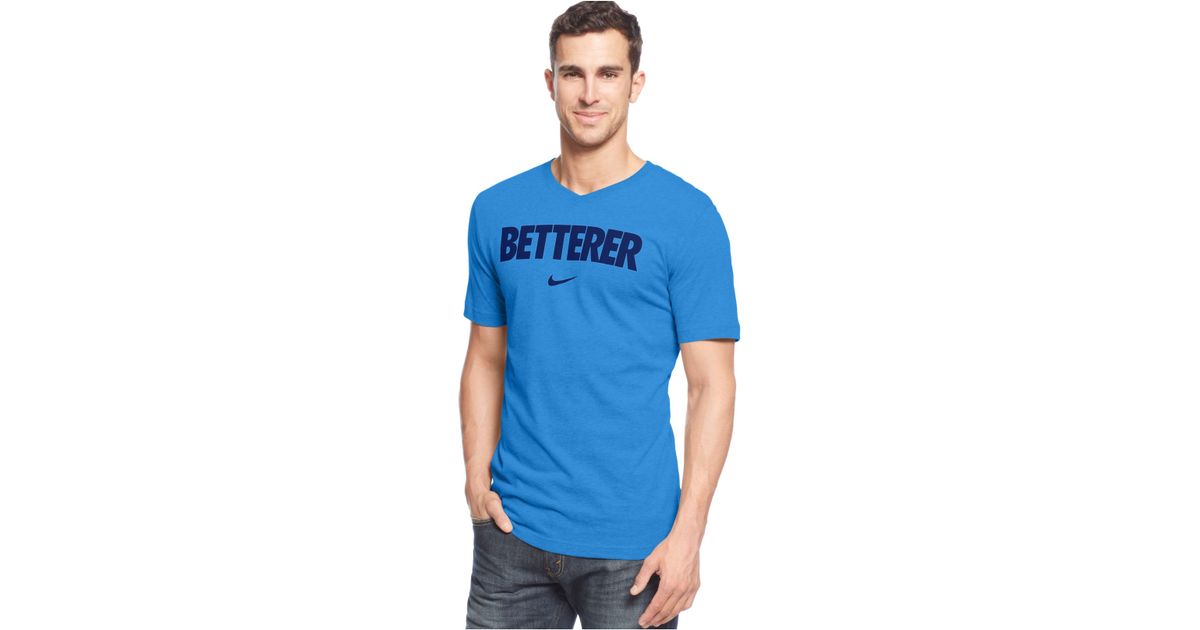 Nike Roger Federer Betterer V-Neck T-Shirt in Blue for Men | Lyst