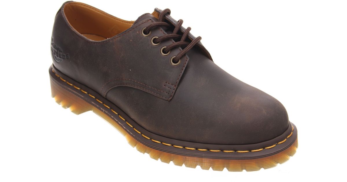 Dr. Martens Leather Stanton 4 Eye in Brown for Men - Lyst