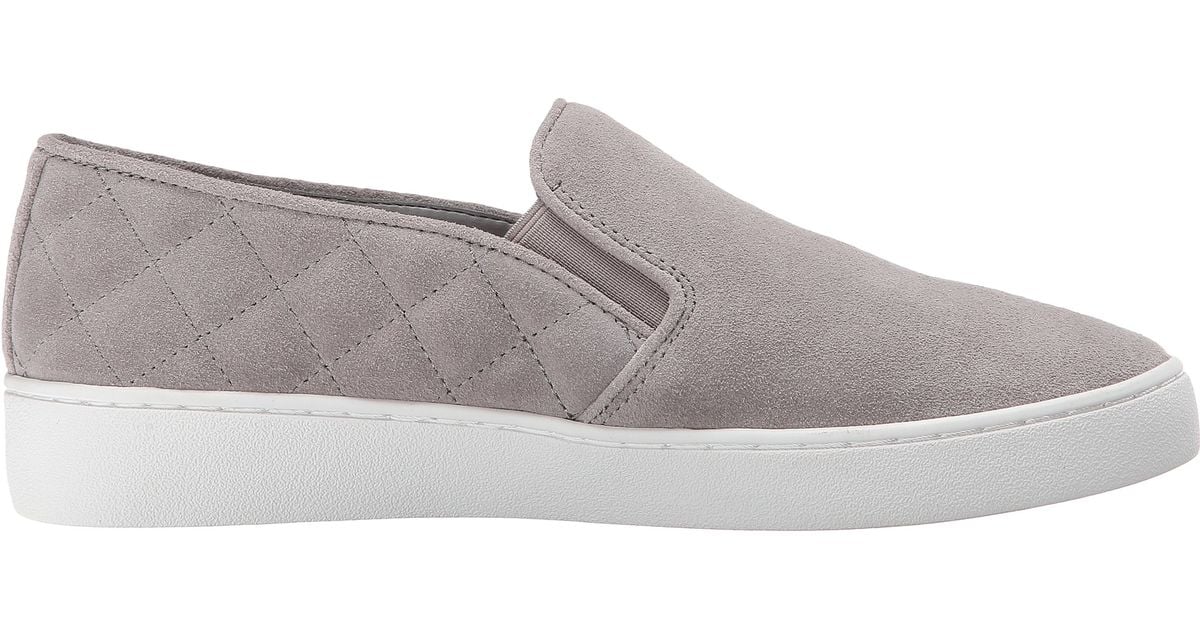 MICHAEL Michael Kors Keaton Quilted Slip-on in Gray | Lyst