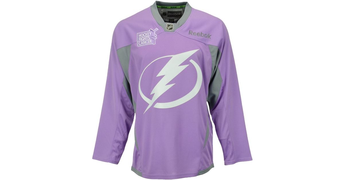 Reebok Men's Tampa Bay Lightning Hockey Fights Cancer Practice Jersey in Purple for Men Lyst