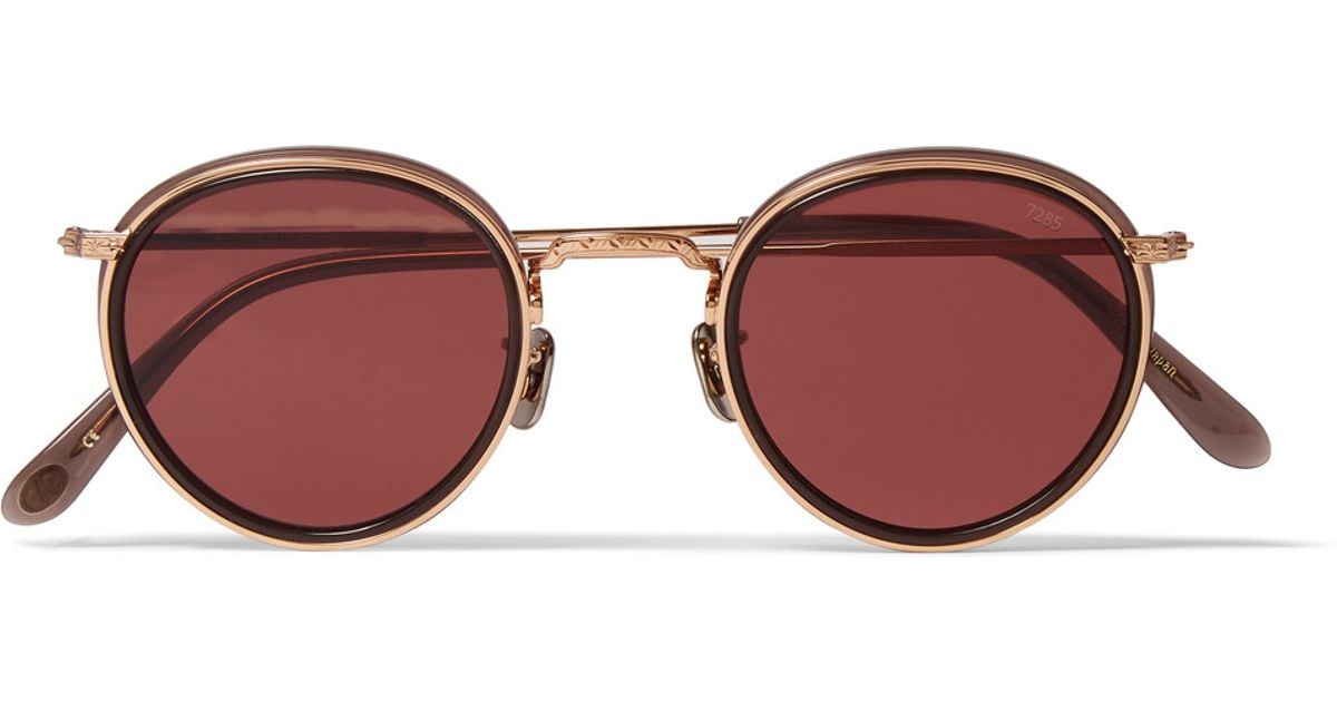 Eyevan 7285 Round-Frame Gold-Tone Sunglasses in Metallic ...