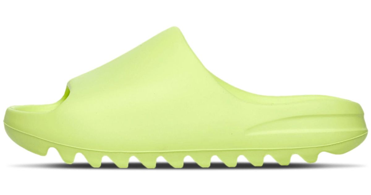 adidas Yeezy Slides Green Glow for Men Lyst