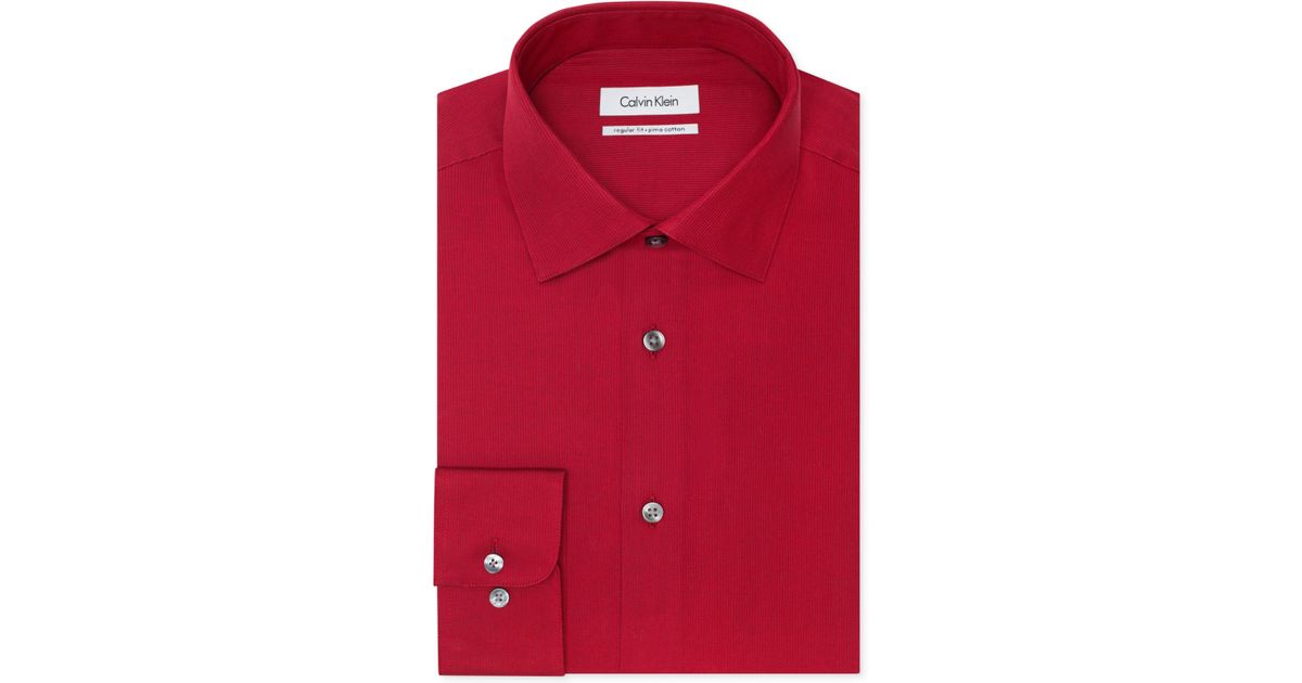 calvin klein red dress shirt