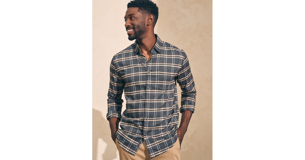 Faherty The All Time Shirt in Blue for Men | Lyst