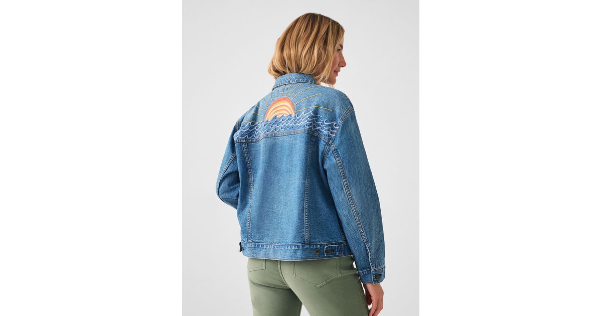 Faherty Sun And Waves Denim Jacket in Blue | Lyst Canada