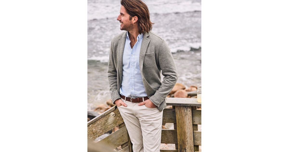 Faherty Inlet Knit Blazer in Gray for Men Lyst