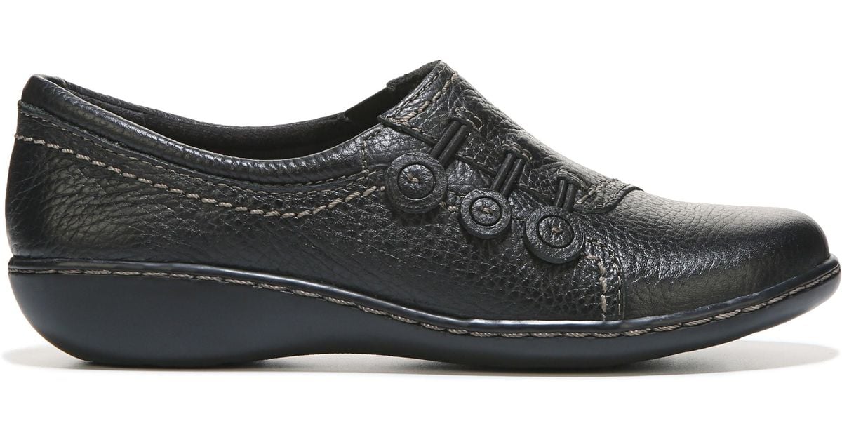 Clarks Leather Ashland Effie Medium/wide Slip On Shoes in