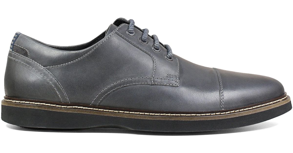 Nunn Bush Leather Ridgetop Medium/wide Cap Toe Oxford Shoes in Charcoal ...