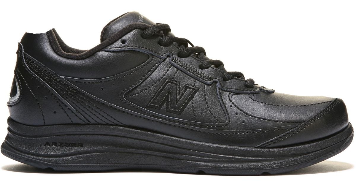 New Balance Leather 577 Narrow/medium/wide Walking Shoes in Black - Lyst