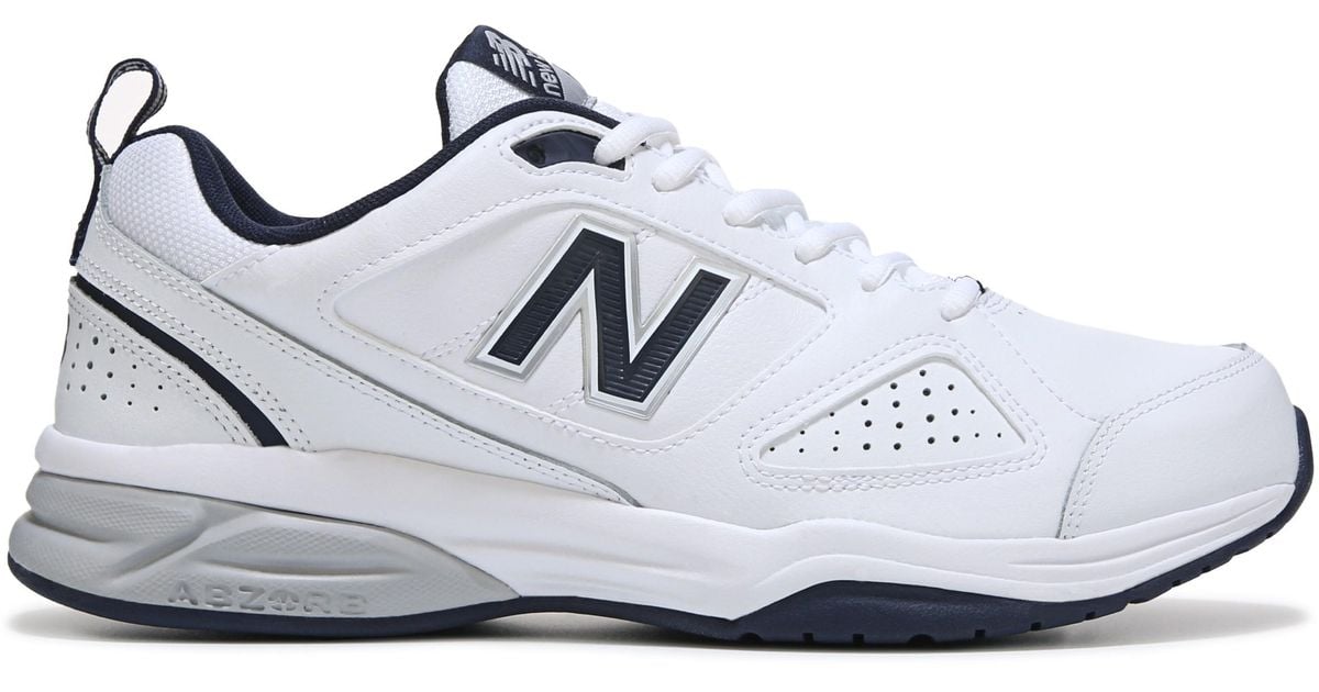 New Balance Leather 623 V3 Medium/wide/x-wide Sneakers in White/Navy ...