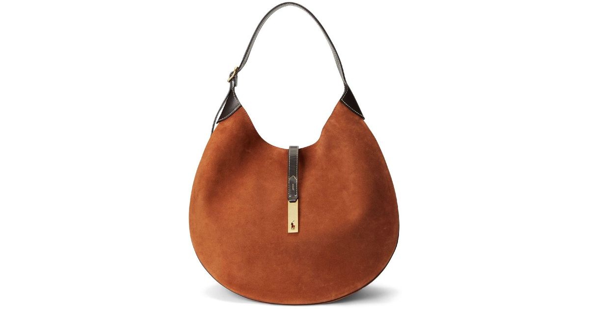 Polo Ralph Lauren Vachetta Logoengraved Tote Bag in Brown Lyst