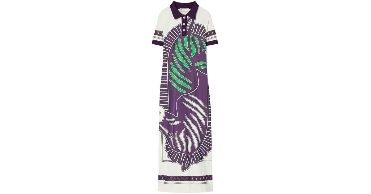 tory burch printed mesh polo dress Tory Burch Mesh Polo Dress in White
