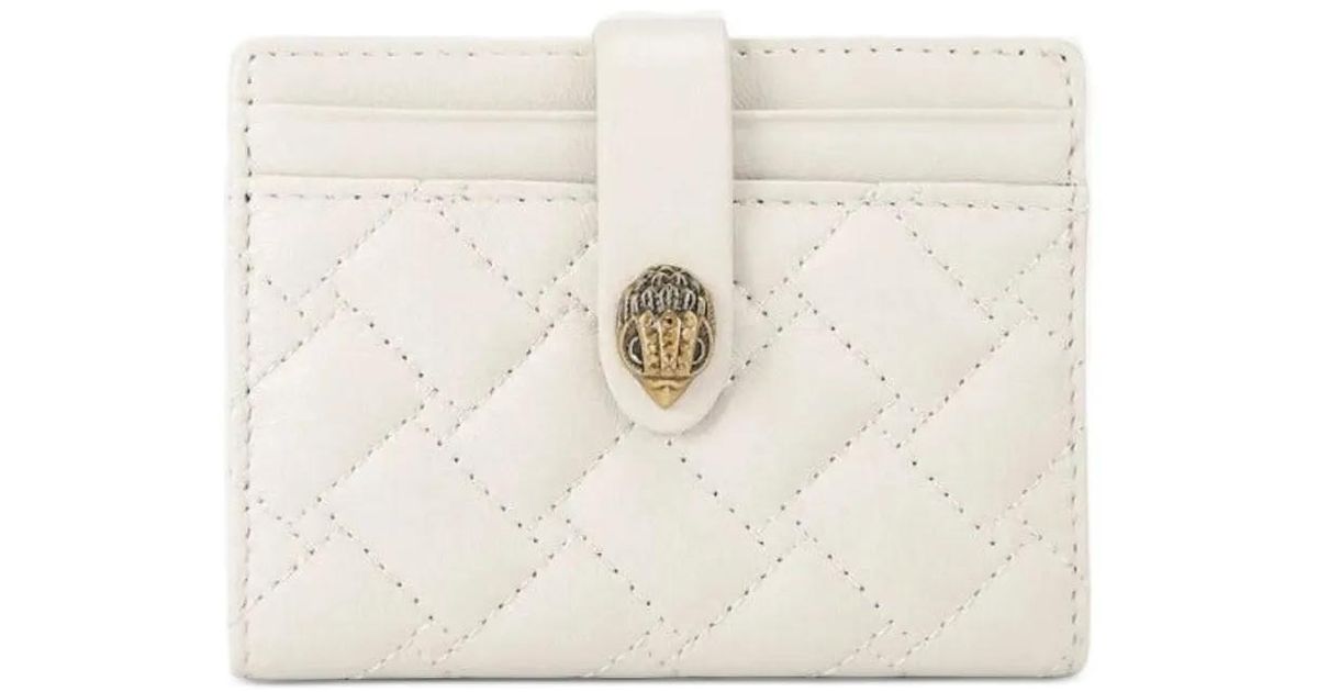 Geiger Card Kurt Geiger Kensington Quilted Card Wallet in Natural | Lyst UK