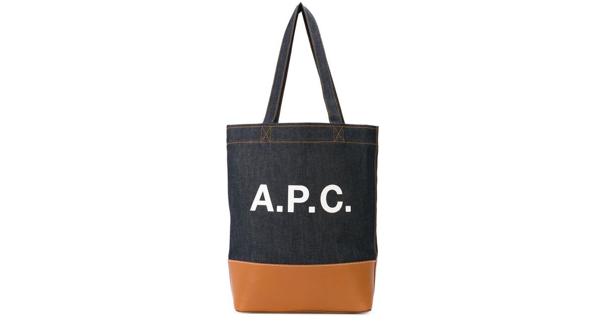 A.P.C. Axel Japanese Denim Tote Bag - Lyst