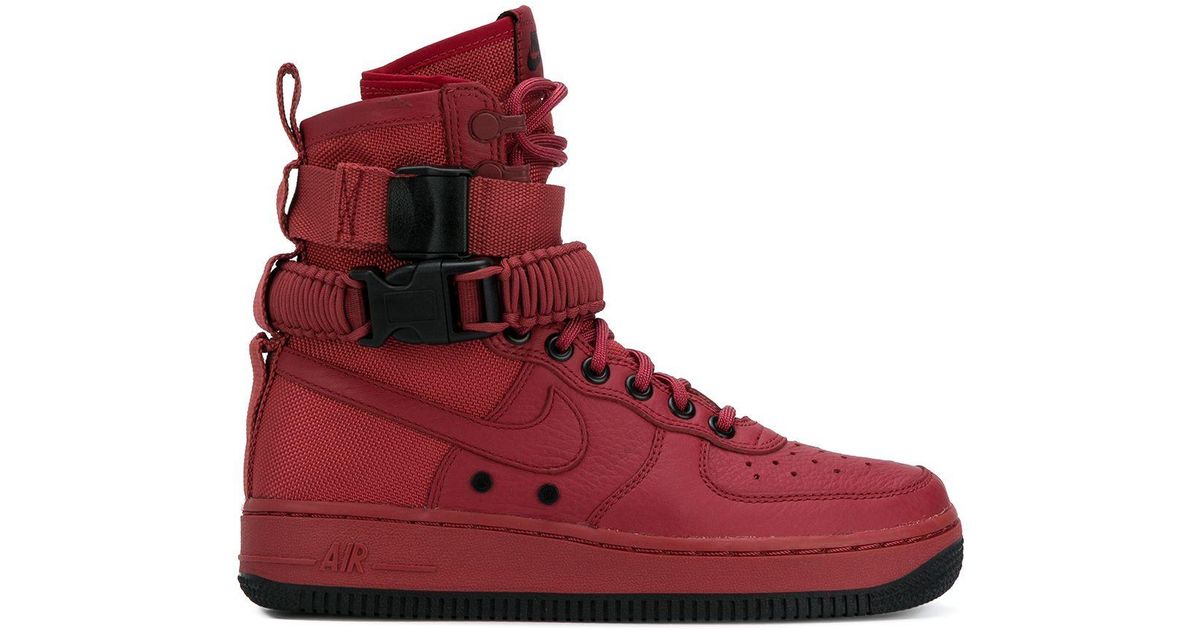 nike all red high tops