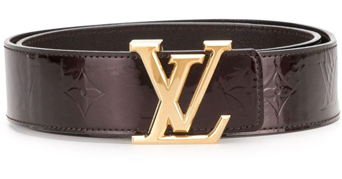 Louis Vuitton Monogram Plaque Belt in Brown | Lyst