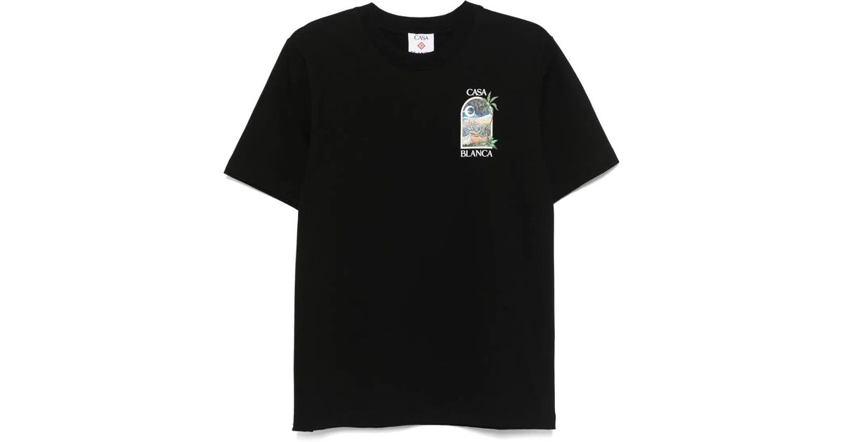 【関送無料】 Casablanca LA Night Printed ロゴ 半袖 Tシャツ CASABLANCA LA Night Printed T-Shirt | Holt Renfrew