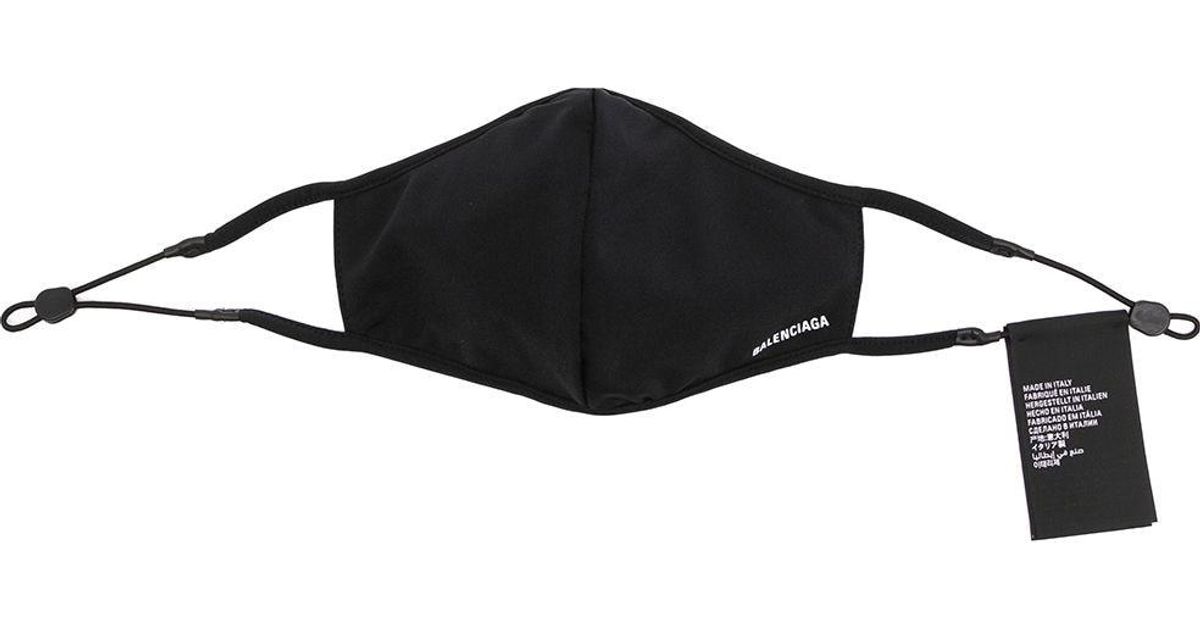 Balenciaga Mondkapje Met Logoprint in het Zwart - Lyst